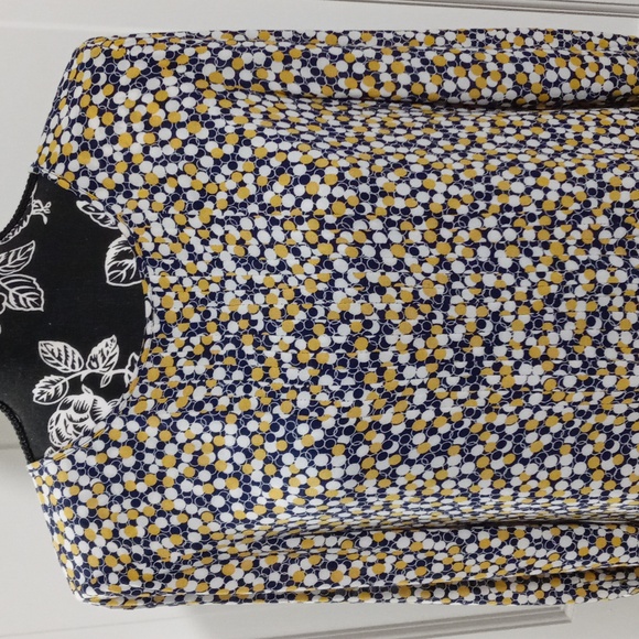 💛Boden💛 - Yellow/Navy/White Polka Dot 3/4 Sleeve Dress - Picture 4 of 16